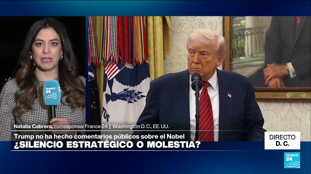Directo D. C. y lo que dijo Trump sobre el Nobel de Paz recibido por María Corina Machado