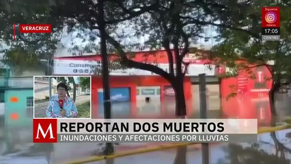 Las lluvias han dejado un saldo de dos personas muertas en Veracruz