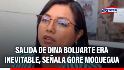 Salida de Dina Boluarte "era inevitable", señala gobernadora regional de Moquegua
