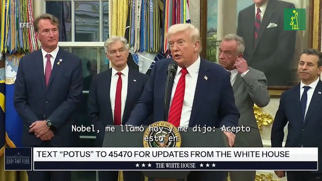 Trump dice que María Corina Machado fue muy amable al dedicarle el Nobel de la Paz