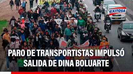 Paro de transportistas impulsó la caída del gobierno de Dina Boluarte, afirma Richard Arce