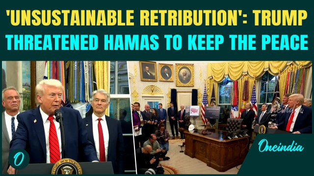 Trump Reveals He Forced Hamas into Gaza Ceasefire | Says Now it’s time to Rebuild whole Middle East