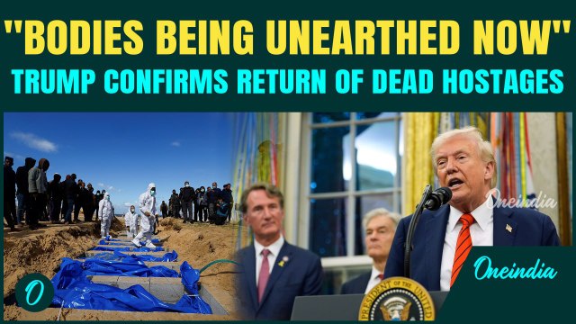 VIDEO: ‘Bodies Being Unearthed’ Trump Confirms Hamas Hostage Return Monday | Israelis Wait With Hope