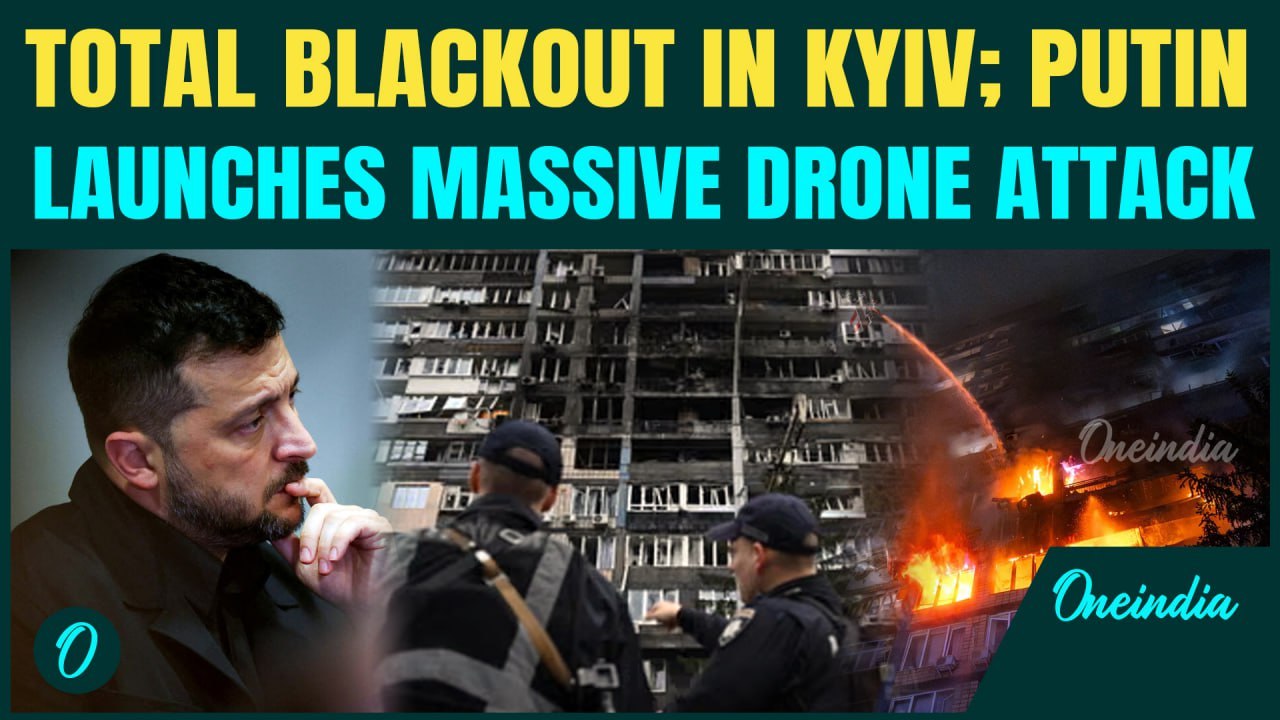 Kyiv Plunged Into Darkness as Russia Targets Critical Infrastructure | Fires Rage Across Districts