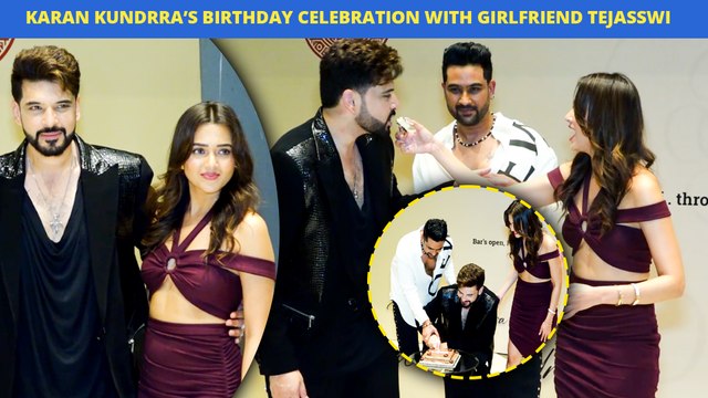 Karan Kundrra Cuts Cake With Tejasswi Prakash, As He Celebrated Birthday With Media