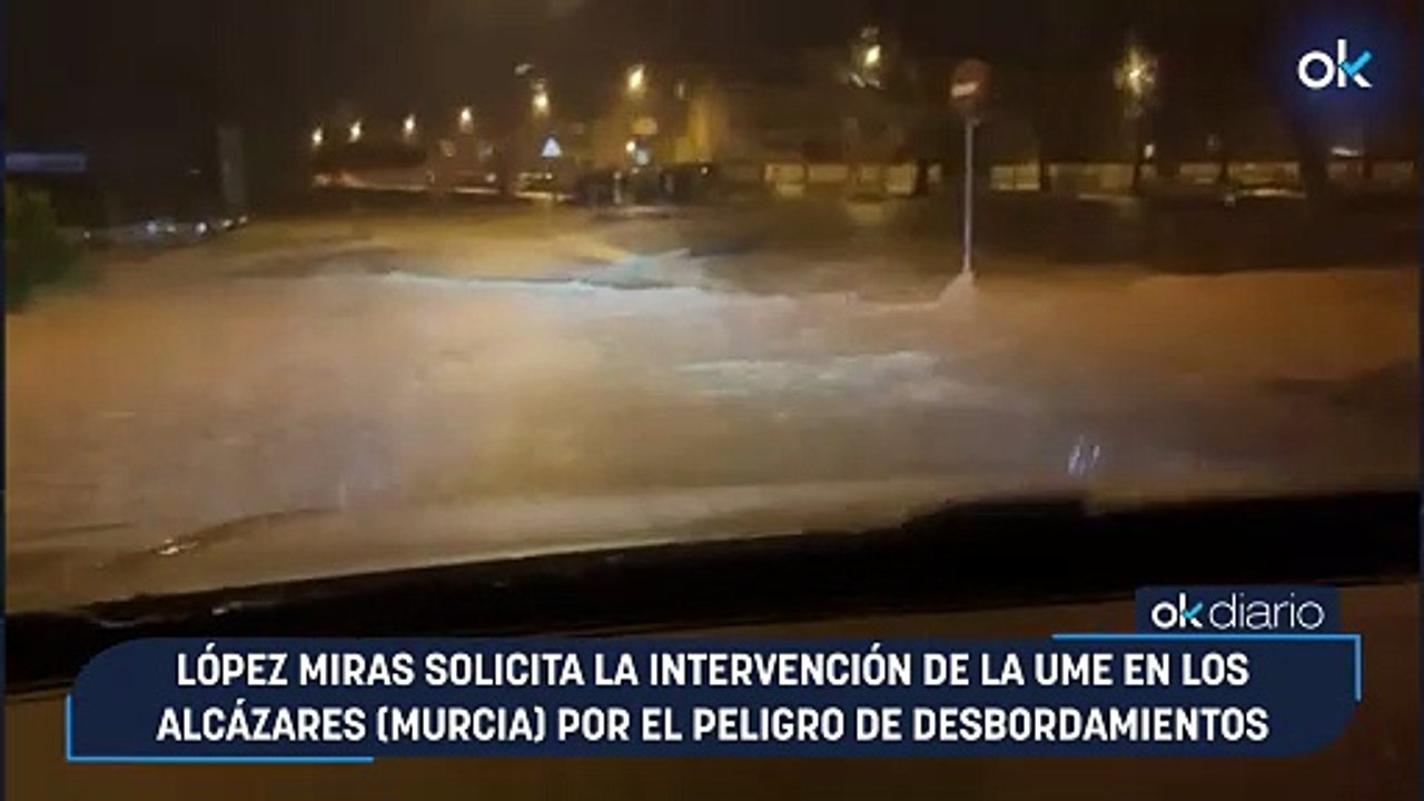 López Miras solicita la intervención de la UME en Los Alcázares (Murcia) por el peligro de desbordamientos