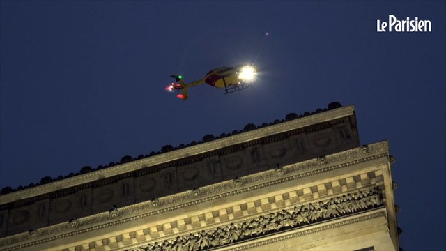 Paris : un homme évacué par hélicoptère au-dessus de l’Arc de Triomphe