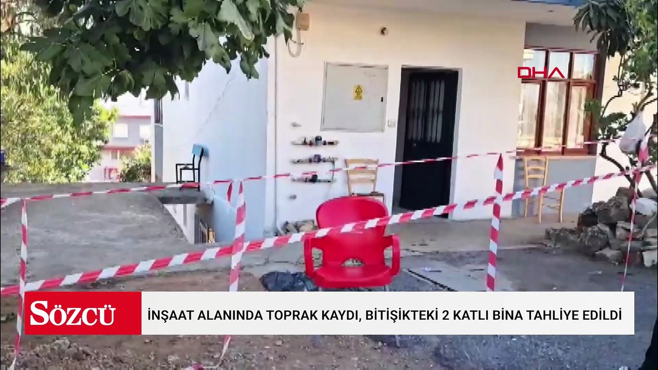 İnşaat alanında toprak kaydı, bitişikteki 2 katlı bina tahliye edildi