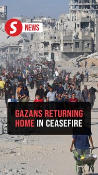 Sheer happiness for Gazans as they return to their homes after ceasefire takes effect