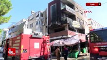 İzmir'de 3 katlı binada yangın
