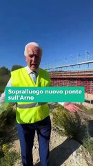 Giani - Sopralluogo oggi al cantiere del nuovo ponte sull’Arno tra Empoli (11.10.25 )
