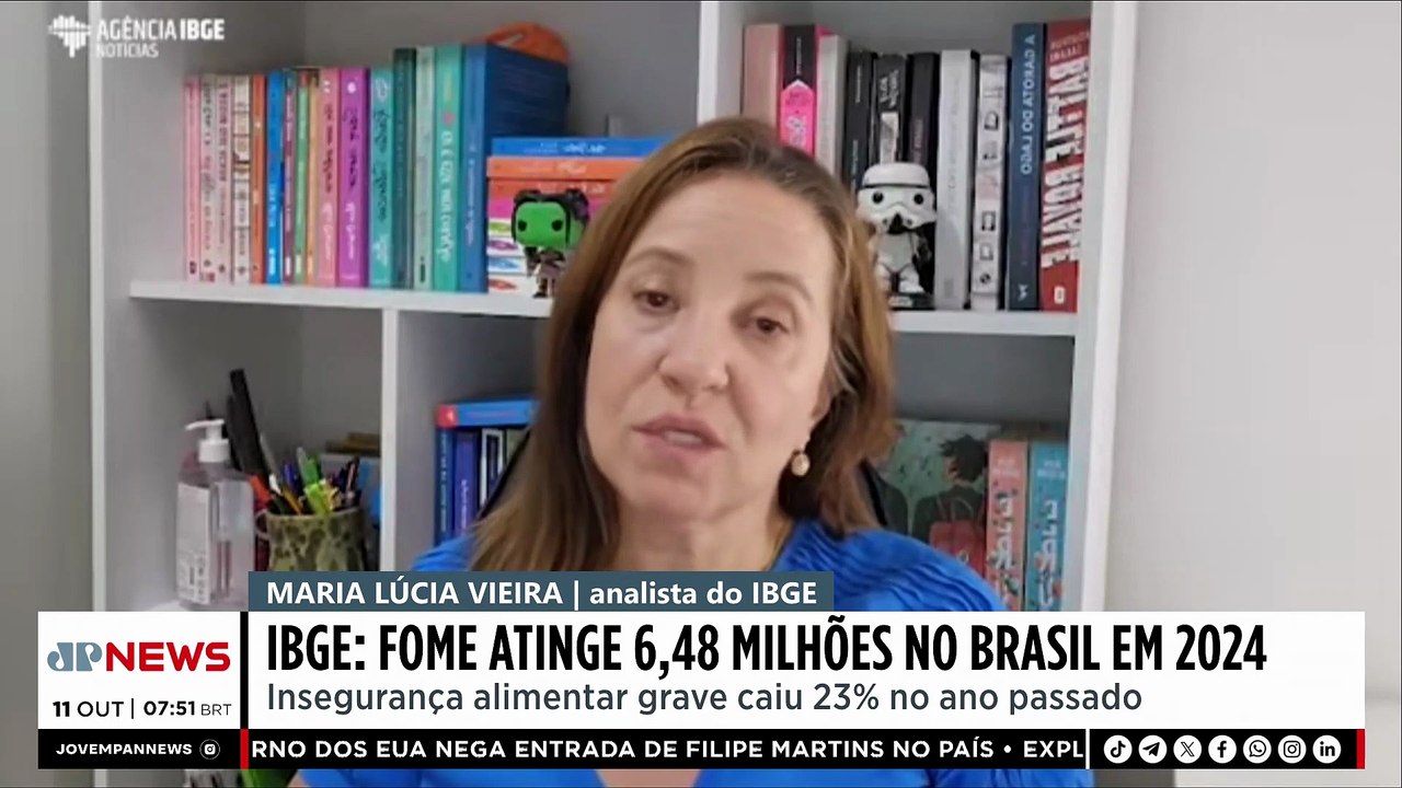 IBGE: fome atinge 6,48 milhões no Brasil em 2024, menor nível em 20 anos