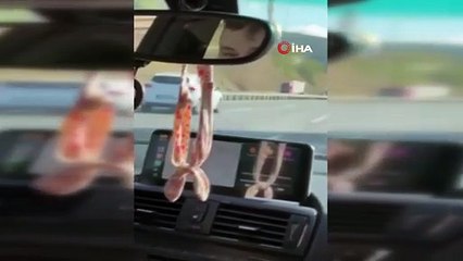 Maganda sürücü kazaya yol açtı