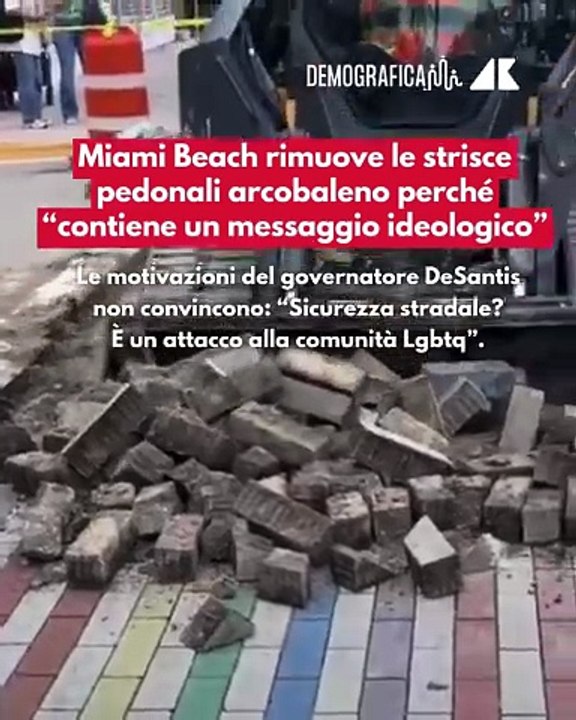 Ocean Drive, addio alla zebra arcobaleno: bufera a Miami Beach