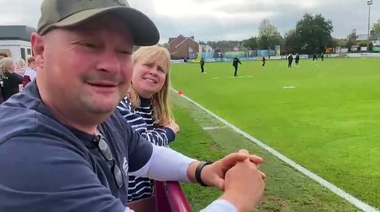 Farnham Town FC fans Stuart and Lucy on the FA Cup clash