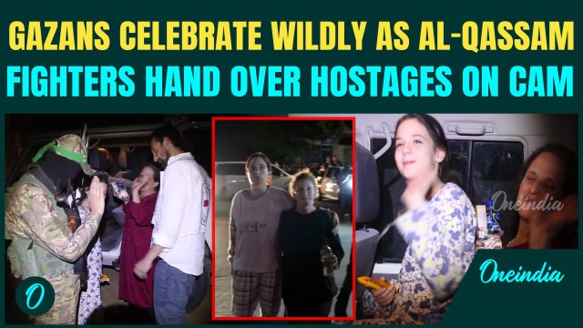 SHOCKING VIDEOS Show Al-Qassam Fighters HANDOVER Israeli Hostages For the First Time; Gazans Cheer