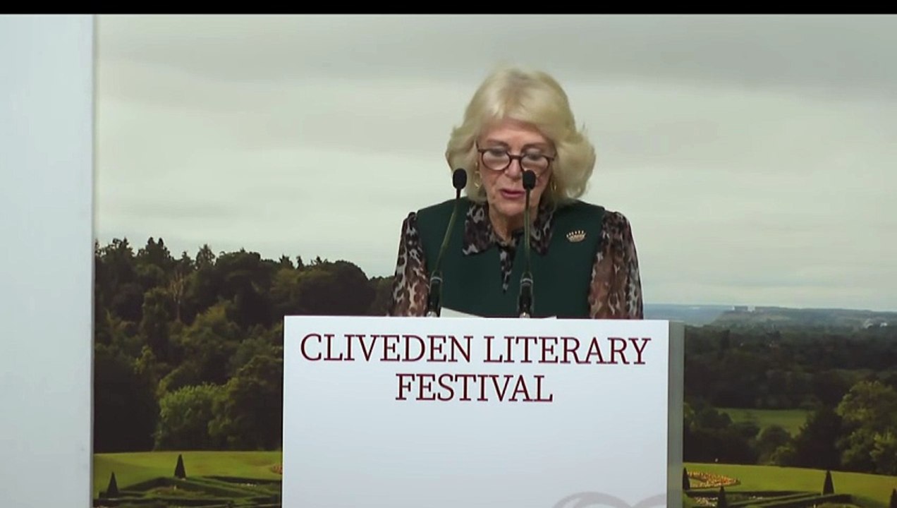 Queen Camilla attends Cliveden Literary Festival