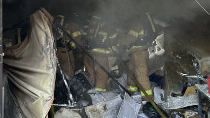 부산 스티로폼 가공공장 화재...1명 연기흡입 / YTN