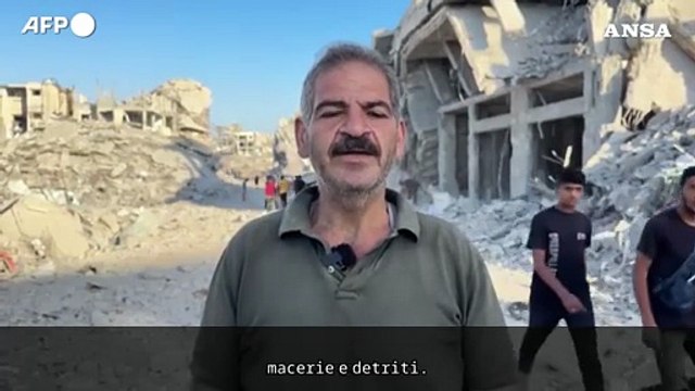 Distruzione e ancora distruzione , gli abitanti di Gaza City tornano tra le macerie