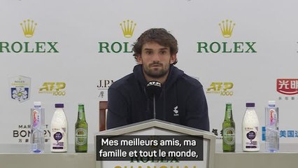 Shanghai - Vacherot : "Beaucoup de mal à retenir mes larmes"