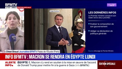 Emmanuel Macron sera en Égypte ce lundi en soutien à la mise en œuvre de l'accord de Donald Trump pour mettre fin à la guerre à Gaza