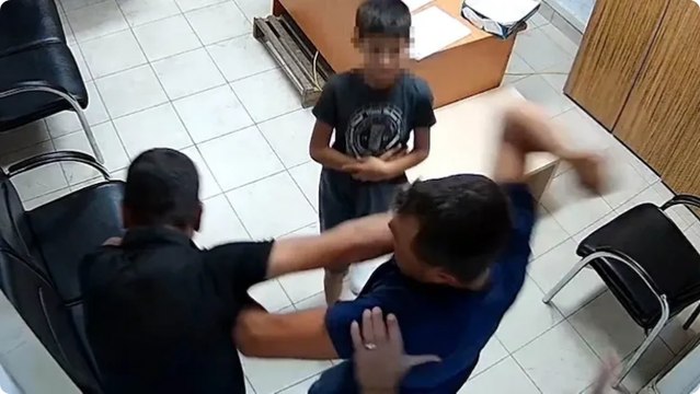 Polis merkezinde 'kayınbirader dayağı'