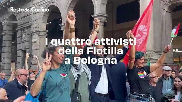 I quattro attivisti della Flotilla: il video a Bologna