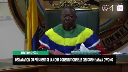 [#Reportage] Elections 2025 : déclaration du président de la Cour constitutionnelle Dieudonné Aba'a Owono