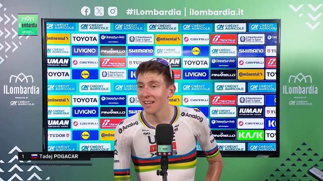 Cyclisme - Tour de Lombardie 2025 - Tadej Pogacar : Je pense que c'est ma meilleure saison en carrière