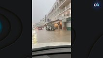 Ibiza corta la carretera del aeropuerto y suspende el transporte público por fuertes lluvias