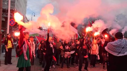 Protests in Oslo ahead of Norway v Israel World Cup qualifier