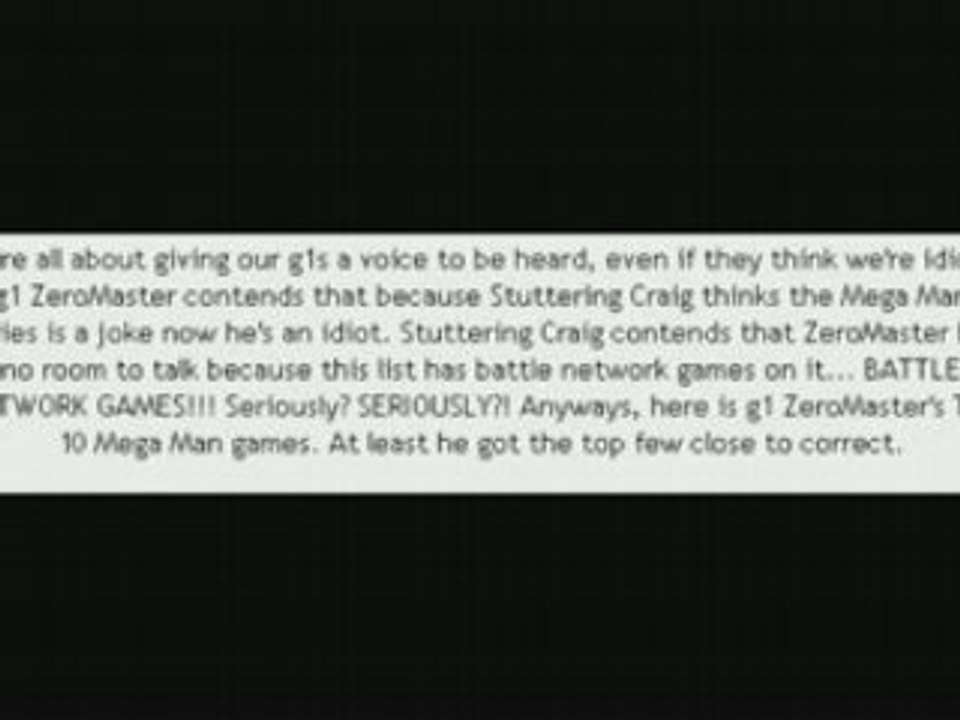 Megaman and the So Called Fans EXPLICT Part A