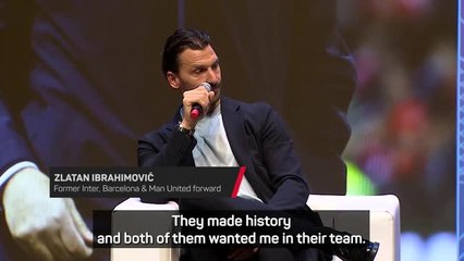 Ibrahimovic grateful to play under pioneers Guardiola and Mourinho
