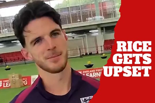 Declan Rice gets mad at England social media team after getting pranked