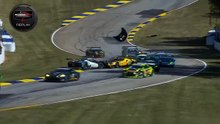 IMSA 2025 Petit Le Mans Start Big Crash Pile Up GT