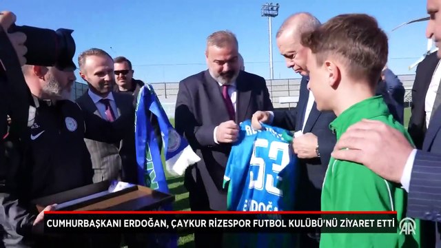 Cumhurbaşkanı Recep Tayyip Erdoğan, Çaykur Rizespor'u ziyaret etti