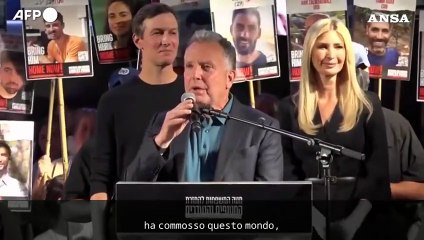 Witkoff parla alla piazza degli ostaggi a Tel Aviv