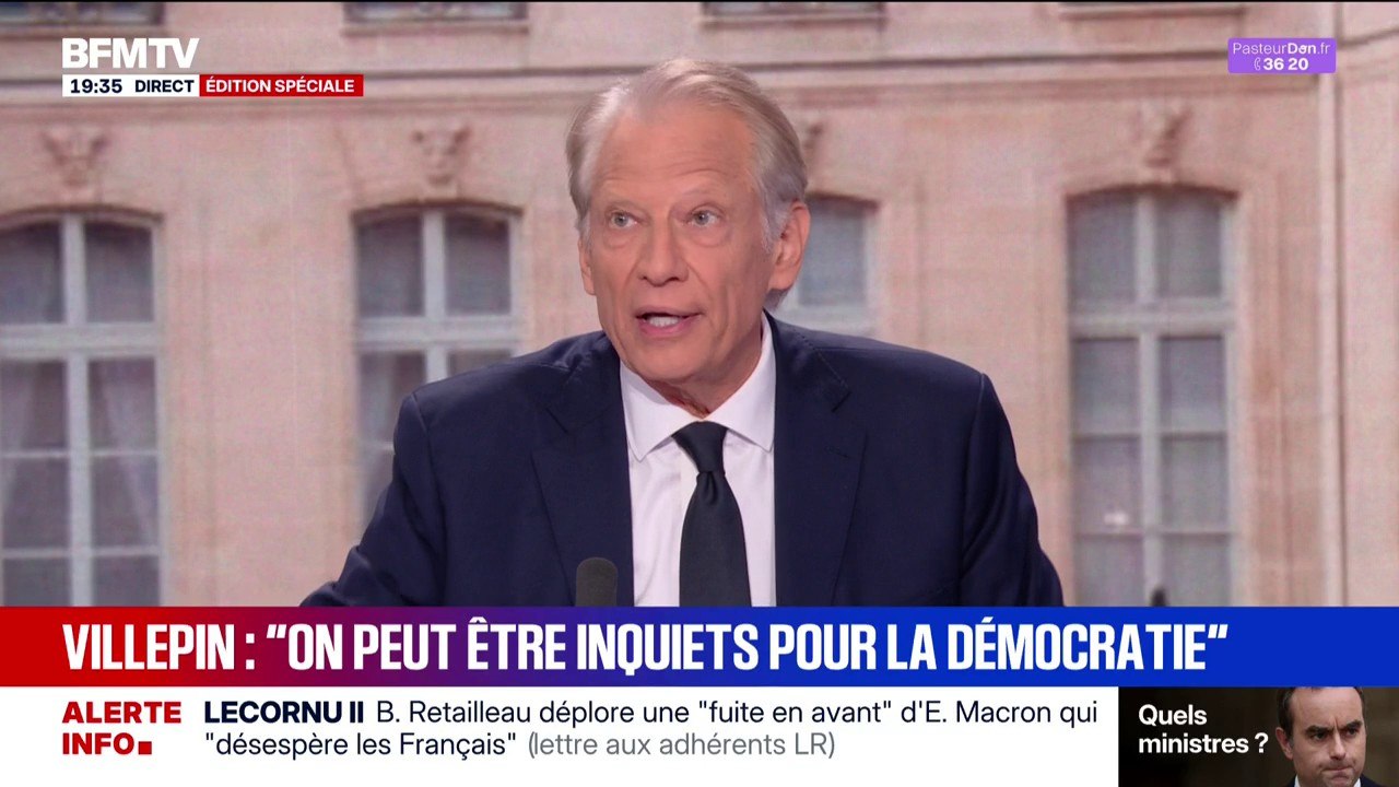 Crise politique: "Nos institutions ont beaucoup souffert ", déplore Dominique De Villepin, ancien Premier ministre