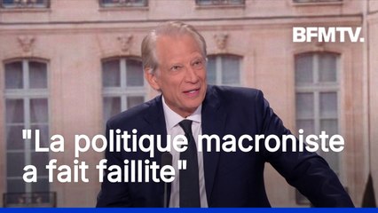 Crise politique: l'interview en intégralité de Dominique de Villepin, ancien Premier ministre