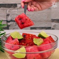 Watermelon & pepper flakes salad is a must this summer!