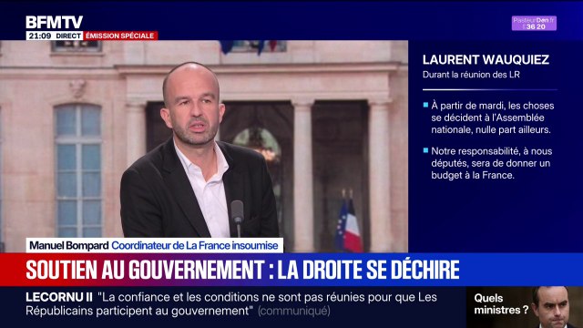 Reconduction de Sébastien Lecornu à Matignon: Manuel Bompard, coordinateur de LFI, maintient que le parti censurera le futur gouvernement du Premier ministre