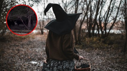 México: Supuesta bruja es captada cámara mientras se columpiaba en un árbol