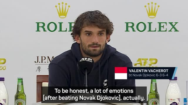 'Pretty hard to not have a few tears' - Qualifier Vacherot shocks Djokovic