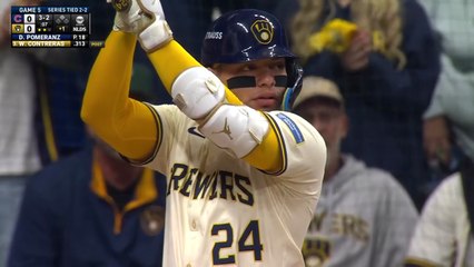 Jonrón de William Contreras en el Juego 5 de la NLDS