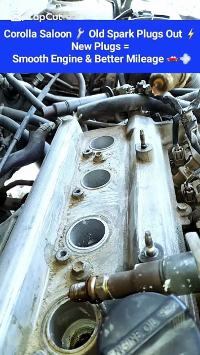 Toyota Corolla 🔧 Old Spark Plugs Out! New Plugs Boost Mileage & Pickup 🚗💨 | Quick Auto Repair