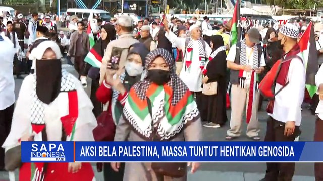 Terbaru! Pantauan Situasi Aksi Bela Palestina di Kawasan Monas, Desak Hentikan Genosida | SAPA PAGI