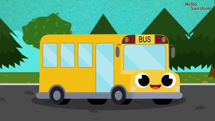 The Wheels on The Bus 🚌 | Bus Song | Car Songs | Nursery Rhymes | Hello, Sunshine
