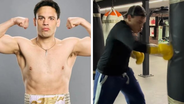 Julio César Chávez Jr. muestra sus dotes en el boxeo y continúa entrenando tras detención