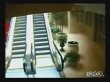 Old Man Falls Up Escalator