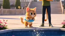 The lion prank with innocent kitten 😸 😄 Cat cartoon. kitten cartoon. lion cartoon. funny cartoon video